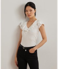LAUREN RALPH LAUREN/フリルトリム ジャージー フラッタースリーブ Tシャツ/508085273