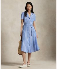 POLO RALPH LAUREN/ストライプド ベルテッド リネン Aライン シャツドレス/508085418