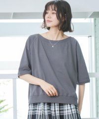Dessin/【接触冷感・UV・洗える】裾リブスリット五分袖カットソー/508086668