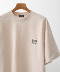 ITEMS URBAN RESEARCH/ワンポイント刺繍ヘリンボンジャカードTシャツ/508091044