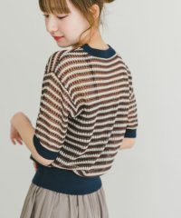 ITEMS URBAN RESEARCH/シアーボーダー半袖ニット/508091053