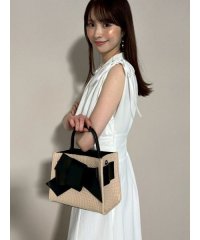 FRAY I.D/【ルエル】ミックスマテリアルリボンミドルバッグ/508091100