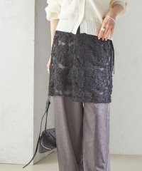 SHIPS WOMEN/〈手洗い可能〉フラワー 刺繍 チュール ラップ スカート/508091522