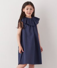 SHIPS any WOMEN/SHIPS any: シアサッカー フリルカラー ノースリーブ ワンピース <KIDS>/508092276