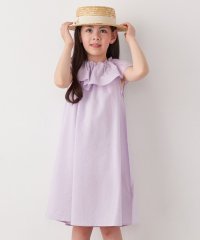 SHIPS any WOMEN/SHIPS any: シアサッカー フリルカラー ノースリーブ ワンピース <KIDS>/508092276