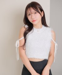 LIP SERVICE/リップサービス LIP SERVICE ドロップリボンサマーシャギーノースリニット/508092362