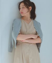 Feroux/【洗える】リボンパール七分袖 カーディガン/508092730