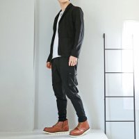 TopIsm/トップイズム TopIsm セットアップ メンズ スウェット 無地 テーラードジャケット テーパードパンツ カーゴパンツ ジョガーパンツ ストレッチ 上下セット/508093276