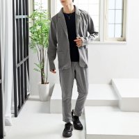 TopIsm/トップイズム TopIsm セットアップ メンズ スウェット 無地 テーラードジャケット テーパードパンツ カーゴパンツ ジョガーパンツ ストレッチ 上下セット/508093276