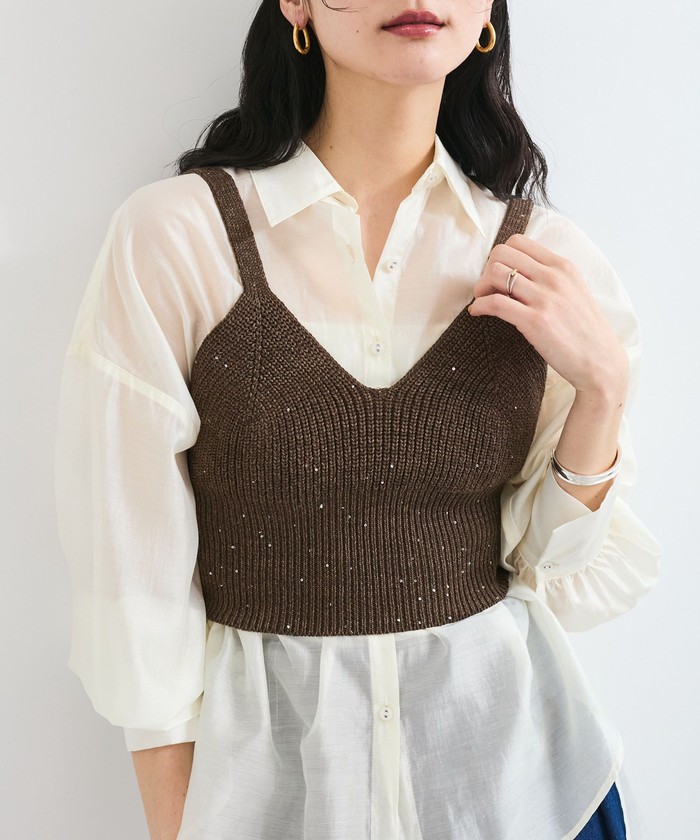 スパンコールニットビスチェ(508093326) | ビス(VIS) - d fashion