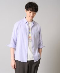 a.v.v (MEN)/【累計1.3万枚販売/接触冷感/イージーケア】リネン混7分袖シャツ【洗える/ストレッチ/速乾】/507855493