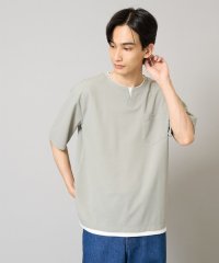 a.v.v (MEN)/【速乾/毛玉になりにくい】梨地フェイクレイヤードカットソー/508004942
