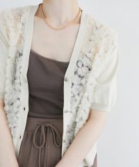 le.coeur blanc/《追加生産決定！》チュール刺繍ハーフスリーブカーディガン/508016276