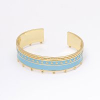 AGATHA PARIS/アガタ パリ AGATHA PARIS ボーホーブリーズ、オープンカフ、エナメル、ターコイズ／ゴールド/508054953