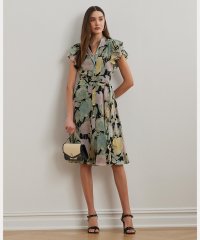 LAUREN RALPH LAUREN/フローラル ベルテッド ジョーゼット シャツドレス/508085240