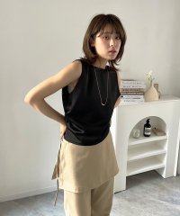 Jewelobe/ジュエローブ Jewelobe ローバックリボンサテンノースリトップス/508093405