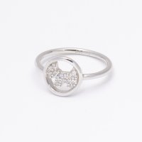 AGATHA PARIS/アガタ パリ AGATHA PARIS スコッティリング、パヴェスコッティ カットアウトサークル、クリスタル／シルバー/508093429