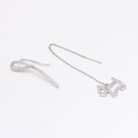 AGATHA PARIS/アガタ パリ AGATHA PARIS スコッティピアス、ロングチェーンパヴェ、クリスタル／シルバー/508093434