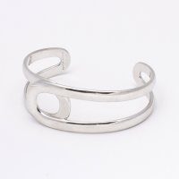 AGATHA PARIS/アガタ パリ AGATHA PARIS カーブブレスレット、2重ワイヤ、シルバー/508093449