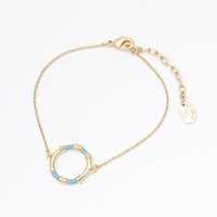 AGATHA PARIS/アガタ パリ AGATHA PARIS ボーホーブリーズ、ブレスレット、コルドン、ターコイズ／ゴールド/508093456