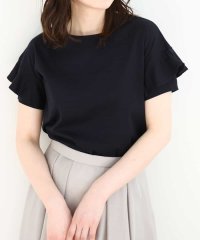 OFUON/フリルデザインスリーブカットソー/接触冷感/洗える/WEB限定サイズあり/508094163