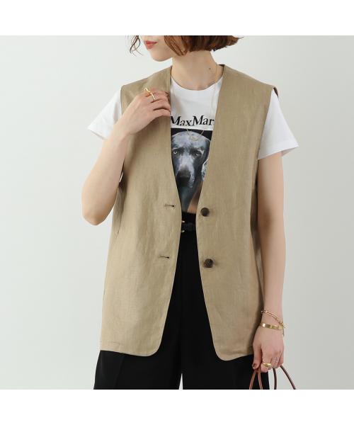 クロシェ CLOCHE CLOCHE ベスト 512－85562 ジレ リネン