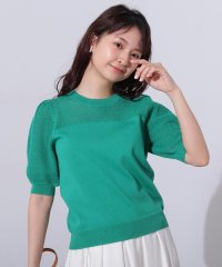 N Natural Beauty Basic/メッシュ切替半袖ニット/508083572