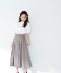 NATURAL BEAUTY BASIC/ベルテッドフレアスカート/508090841