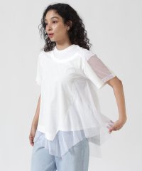 RoyalFlash/AULA AILA/アウラアイラ/ASYMMETRY SHEER PARTS T－SHIRT/508090913