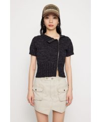 LAGUA GEM/MELANGE LIKE ZIP ニット/508094202