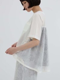 LASUD/ラシュッド LASUD バックシフォンペイズリーカットソー/508095588