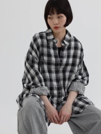 LASUD/ラシュッド LASUD カットオフチェックオーバーシャツ/508095589