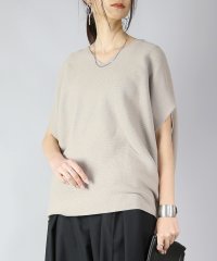 and it_/アンドイット and it_ ドルマンサマーニット 夏 ニット レディース サマーニット生地 無地 Vネック ドルマン 半袖 薄手 おしゃれ サマー Vネック /504717107