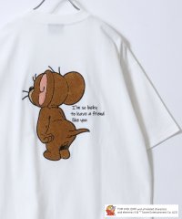 TOM＆JERRY/Tom＆Jerry/トムとジェリー キャラクター フロント バックサガラ刺繍 オーバーサイズ半袖Tシャツ レディース メンズ/506406875