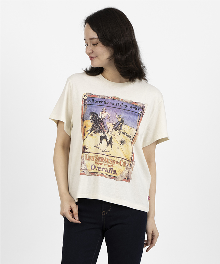 GRAPHIC CLASSIC Tシャツ LEVI'S OVERALLS POSTER EGRET G