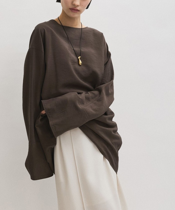 アダムエロペ 2WAYリネンロンTEEブラウス ADAM ET ROPE' ブラウス シャツ 「定番人気」・「新色追加