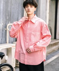 Rocky Monroe/ロッキーモンロー Rocky Monroe カジュアルシャツ 長袖 ピグメント メンズ レディース ブロード 無地 オーバーサイズ ヴィンテージ USED感 製/508096706