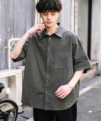 Rocky Monroe/ロッキーモンロー Rocky Monroe カジュアルシャツ 半袖 ピグメント メンズ レディース ブロード 無地 オーバーサイズ ヴィンテージ USED感 製/508096707