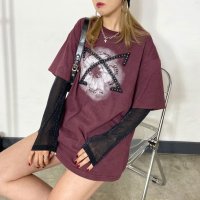 non-hedge/ノンヘッジ non－hedge ブリーチレースストーンアンサンブルビッグTシャツ/508096725