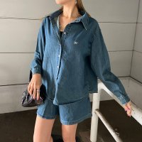 non-hedge/ノンヘッジ non－hedge デニムロゴ刺繍シャツ・パンツセットアップ/508096726