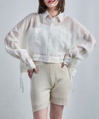 Fashion Letter/ファッションレター Fashion Letter クロップド シアーシャツ/508096807