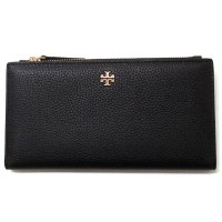 TORY BURCH/トリーバーチ TORY BURCH TORY BURCH トリバーチ アウトレット 財布 長財布 ブレイク カラー ブロック レザー スリム ウォレット ブラッ/508096858