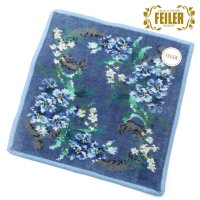 FEILER/フェイラー FEILER FEILER フェイラー ハンカチ タオル エーデルブラウ ライトブルー 限定デザイン 花柄フラワー/508096914