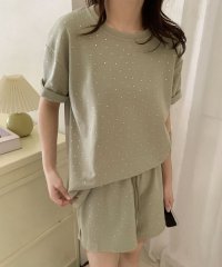 LOWO/ロワ LOWO ドットストーンTシャツ・ショートパンツ セットアップ 2点セット/508096991