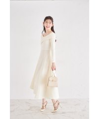 tocco closet/トッコクローゼット tocco closet 袖口パール付きアシメリブニットドッキングワンピース/508097069