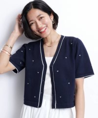 JUSGLITTY/ハート刺繍半袖カーデ/508097137