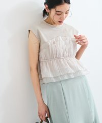 VIS/旬なレイヤードスタイルが叶う！ビスチェドッキングフレンチスリーブプルオーバー【洗える】/508097974