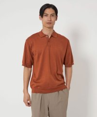 green label relaxing/ラミー ナイロン プレーティング ニットポロ ポロシャツ/508068848