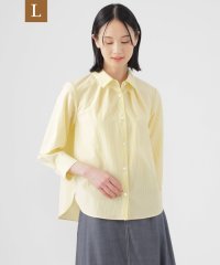 TRANS WORK(L)/【L】【接触冷感】【UV対策】【ウォッシャブル】ファンクションタイプライターストライプシャツブラウス/508085726