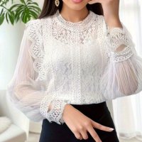 Belle Cie/ベルシー Belle Cie シアー トップス ブラウス 長袖 レース 透け感 きれいめ 春 秋 レディース 韓国ファッション シースルー 通勤 セレモニー 式/508098194